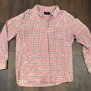 PacSun Casual Pink Plaid Button Down Shirt